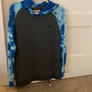 Blue tie-dye sweatshirt